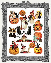 Vintage Halloween Paper Cuts - Set 3