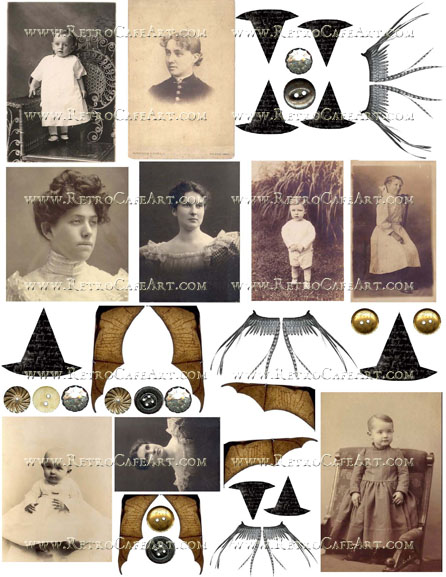 Witches Collage Sheet by Cassandra VanCuren - CV54