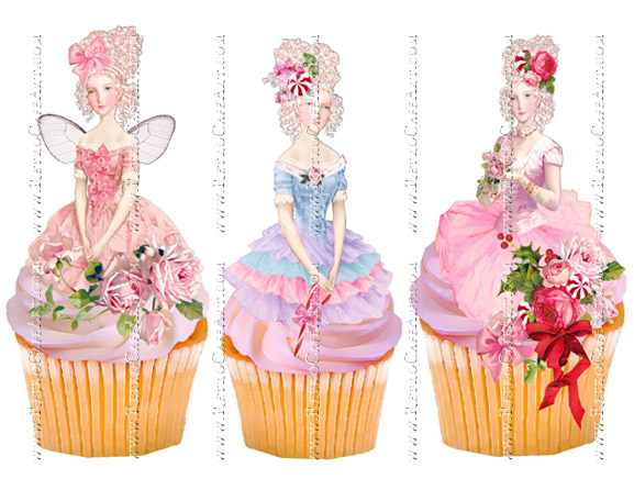 Holly Jolly Cupcake Collage Sheet by Cassandra VanCuren - CV70