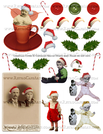 Christmas Cuties 2 Digital Collage Sheet