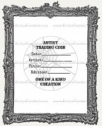 Artist Trading Coin Back Finishing Label STICKERS - Halloween