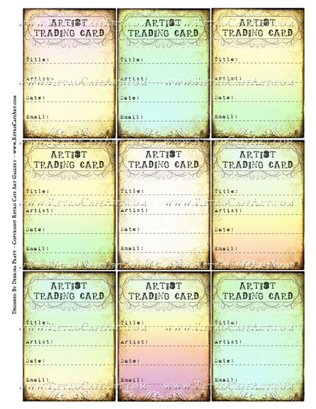 ATC Signature Backs Collage Sheet by Debrina Pratt - DP331
