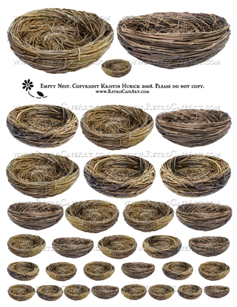 Empty Nest Digital Collage Sheet