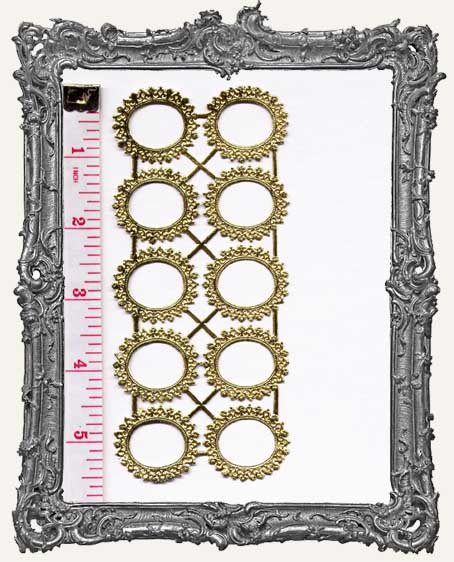 German Dresden Small GOLD Cameo Oval Frames 10 Piece