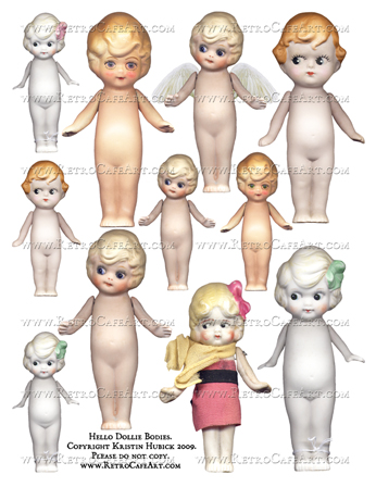 Hello Dollie BODIES Doll Collage Sheet