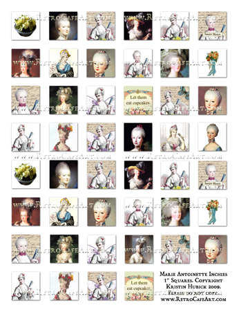 Marie Antoinette Inchies 1 Inch Squares