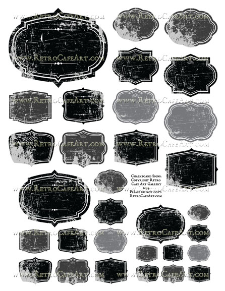 Chalkboard Signs Collage Sheet