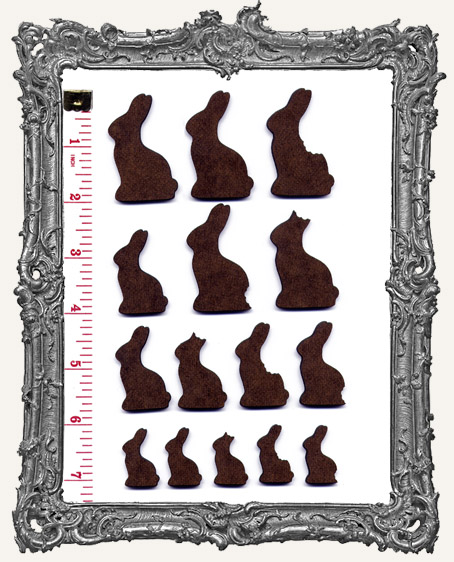 Chocolate Bunny Cut-Outs - 15 Pieces