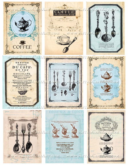 Tea Time Collage Sheet by Cassandra VanCuren - CV86