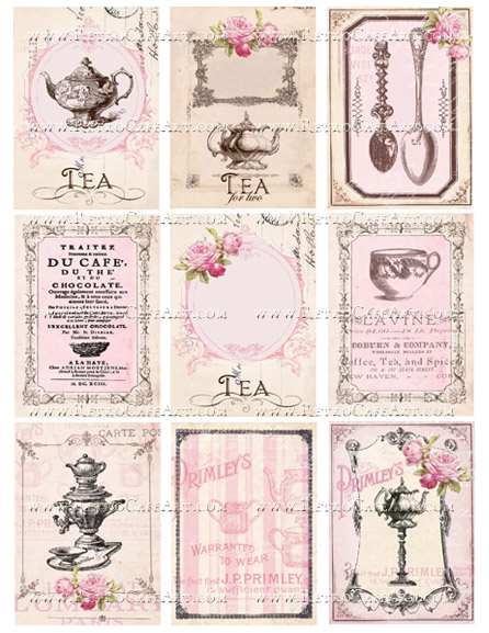 Pink Paris Collage Sheet by Cassandra VanCuren - CV88