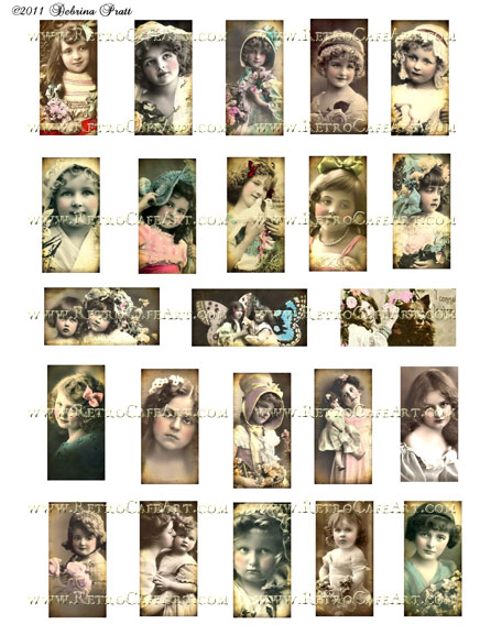 1 x 2 Inch Domino Collage Sheet by Debrina Pratt - DP161