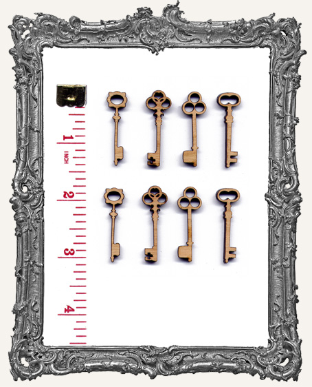 Antique Skeleton Key Charms - Set of 8