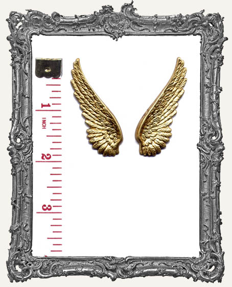 Gorgeous Large Brass Angel Wings - 1 Pair