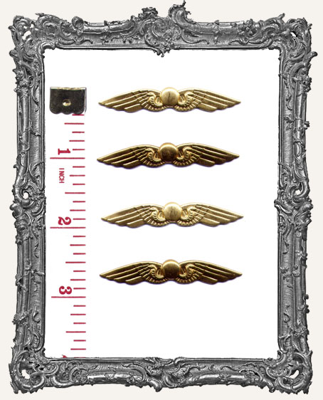 Brass Pilot Wings - Set of 4