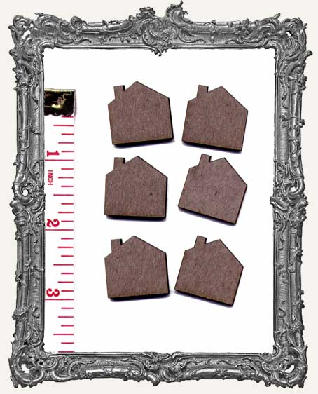 Tiny Chipboard Houses - Set of 6