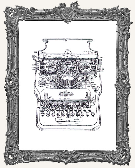 Coffee Break Design - Typewriter Stamp SMALL Cling Foam Mounted