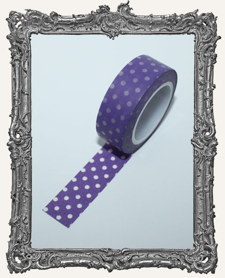 Washi Tape - Purple with White Dots
