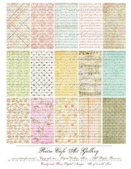 Candy and Roses Collage Sheet