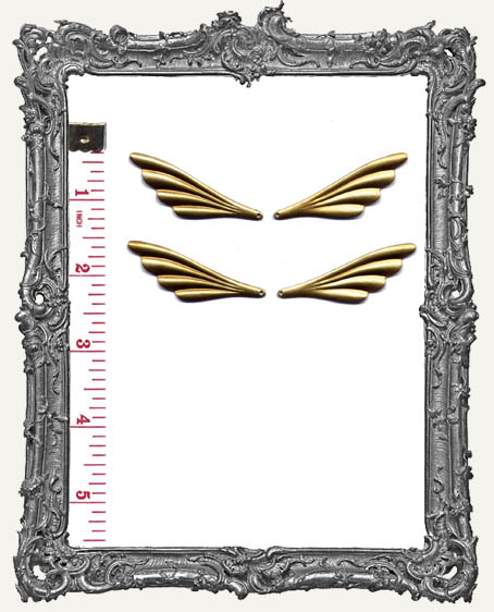 Brass Facny Wings WITH HOLES - Set of 4